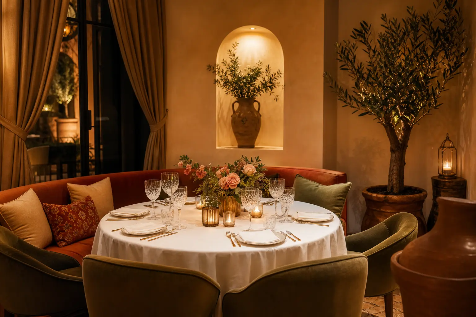 Cena privada en el salón
